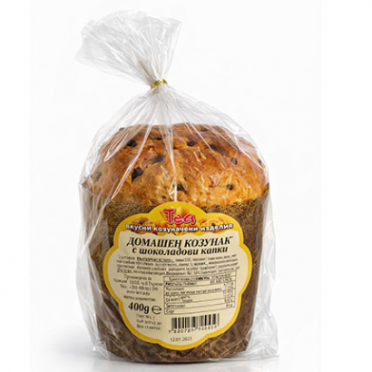 Домашен козунак Теа 400г С шоколадови капки