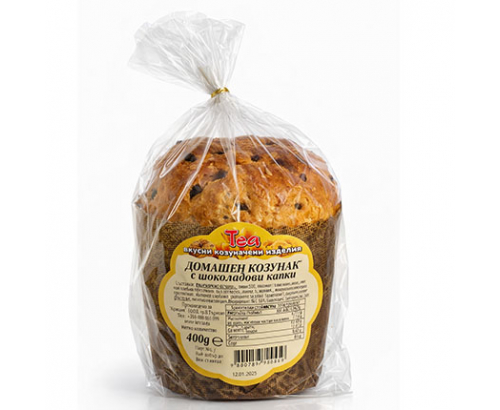 Домашен козунак Теа 400г С шоколадови капки Домашен козунак Теа 400г С шоколадови капки