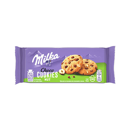 Бисквити Милка 135г Кукис с лешник