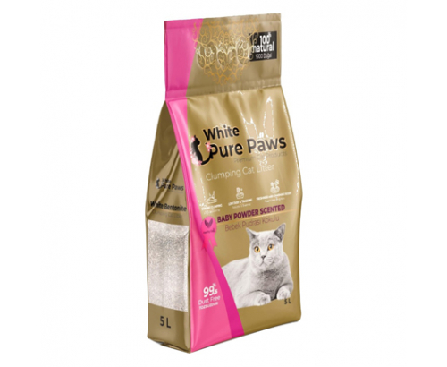 Котешка тоалетна Чисти Лапи 5л С аромат на бебешка пудра Котешка тоалетна Чисти Лапи 5л С аромат на бебешка пудра