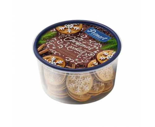 Бисквити Примарт 250г Коледни снежинки сандвич Бисквити Примарт 250г Коледни снежинки сандвич