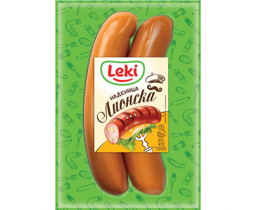 Лионска наденица Леки 400г С кашкавал вакуум Лионска наденица Леки 400г С кашкавал вакуум