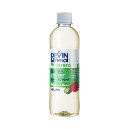 Минерална вода Девин с витамини и минерили 425мл Киви и ябълка