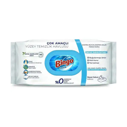 Влажни кърпи за почистване Бинго 96бр Сапун