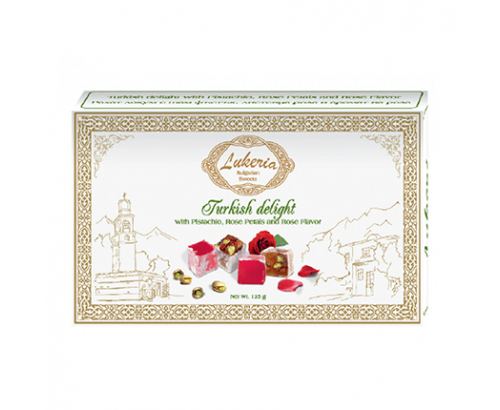 Локум Лукерия 150г Роза и шам фъстък Локум Лукерия 150г Роза и шам фъстък