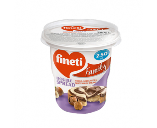 Какаов крем с лешници Финети 380г Двуцветен Какаов крем с лешници Финети 380г Двуцветен