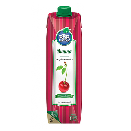 Плодова напитка ВВВ 1л Вишна 25% Плодова напитка ВВВ 1л Вишна 25%