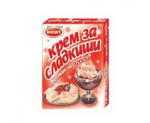 Крем за сладкиши Биосет 50г Ягода Крем за сладкиши Биосет 50г Ягода