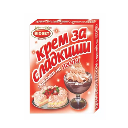 Крем за сладкиши Биосет 50г Ягода