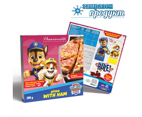 Пица Пасионата Пес Патрул 275г Шунка Пица Пасионата Пес Патрул 275г Шунка