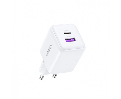 Зарядно Югрийн X516, 1хUSB-C + 1хUSB-A, 30W Мини бяло Зарядно Югрийн X516, 1хUSB-C + 1хUSB-A, 30W Мини бяло