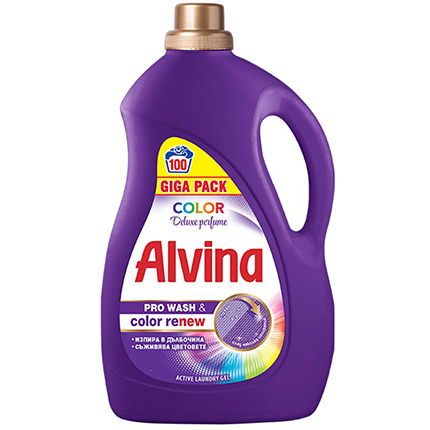 Гел за пране Медикс Алвина 5л Де лукс за цветни тъкани Гел за пране Медикс Алвина 5л Де лукс за цветни тъкани
