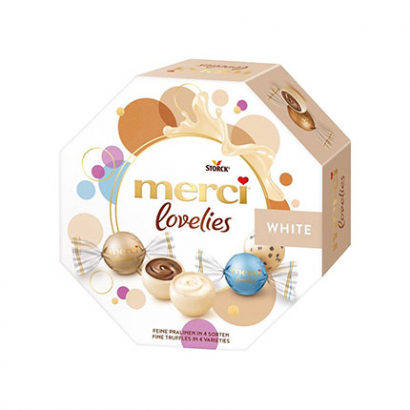 Шоколадови бонбони Мерси Ловлис 185г Бяло 15бр