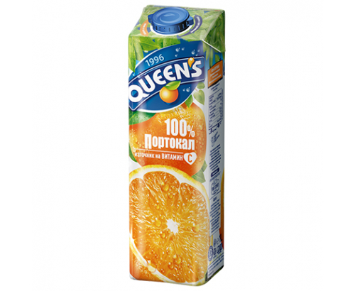 Натурален сок Куинс 1л 100% Портокал Натурален сок Куинс 1л 100% Портокал