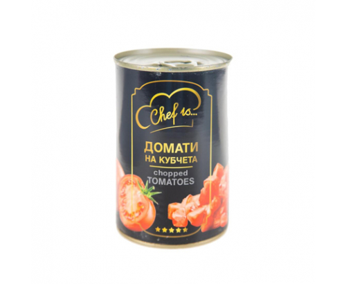 Домати на кубчета Шеф Ис 400г Домати на кубчета Шеф Ис 400г