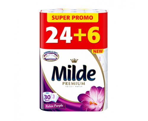 Тоалетна хартия Милде 24+6бр релакс Тоалетна хартия Милде 24+6бр релакс