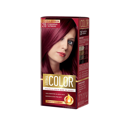 Боя за коса Арома Колор 28 Рубинено червен