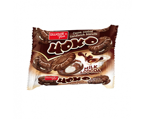 Бисквити Чоко 82г Двуцветен крем Бисквити Чоко 82г Двуцветен крем