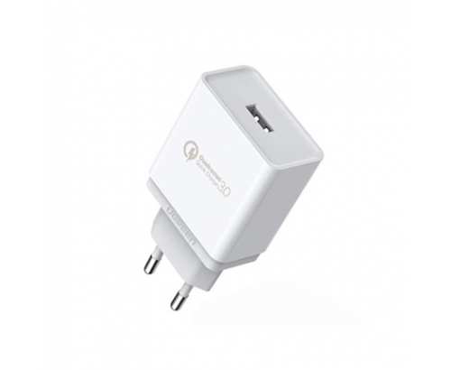 Зарядно Югрийн 220V 1*USB A 18W QC 3.0 Бяло Зарядно Югрийн 220V 1*USB A 18W QC 3.0 Бяло