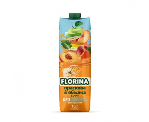 Натурален сок Флорина 1л Праскова и ябълка 100%