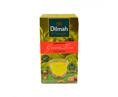 Зелен чай Дилма 20бр Цейлонски с джинджифил Зелен чай Дилма 20бр Цейлонски с джинджифил