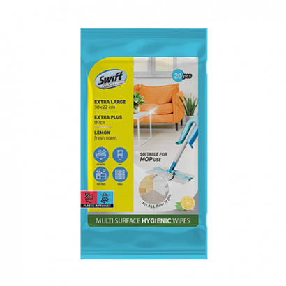 Влажни кърпи Суифт за различни повърхности 20бр Лимон