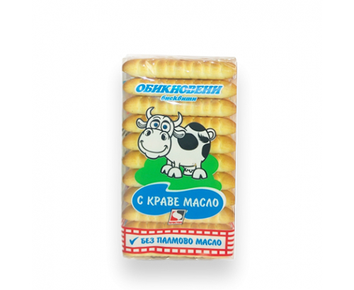 Обикновени бисквити Кристал 130г Краве масло Обикновени бисквити Кристал 130г Краве масло