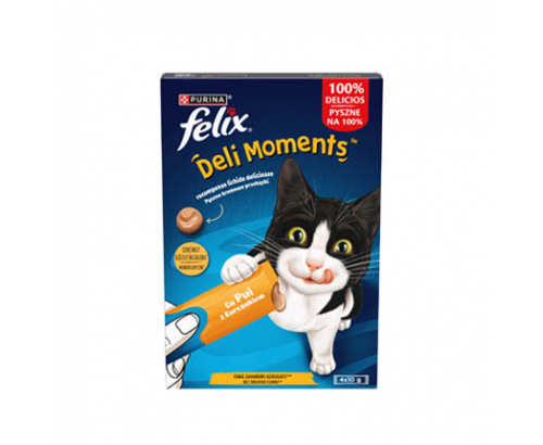 Лакомство за котки Феликс Дейли Моментс 4х10г С пиле Лакомство за котки Феликс Дейли Моментс 4х10г С пиле