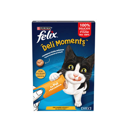 Лакомство за котки Феликс Дейли Моментс 4х10г С пиле