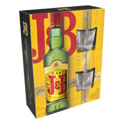 Уиски Джей енд Би 700мл + 2 чаши