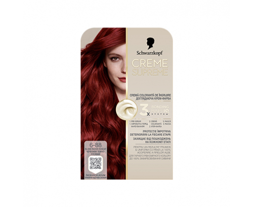 Боя за коса Крийм Сюприйм 6-88 Червено тъмно русо Боя за коса Крийм Сюприйм 6-88 Червено тъмно русо