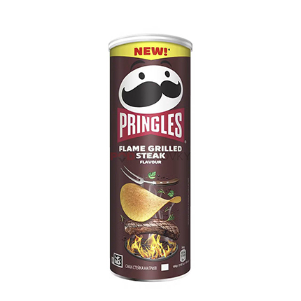 Чипс Прингълс 165г Пикантна пържола на скара