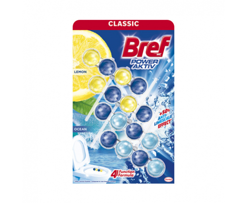 Ароматизатор за тоалетна Бреф Пауър Актив 4х50г Различни видове Ароматизатор за тоалетна Бреф Пауър Актив 4х50г Различни видове