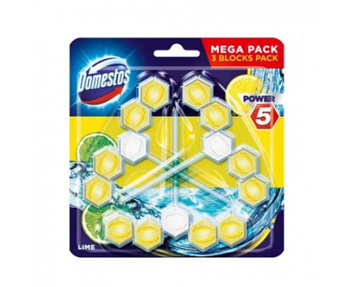 Ароматизатор за тоалетна Доместос 3х50г Пауър 5 Ароматизатор за тоалетна Доместос 3х50г Пауър 5