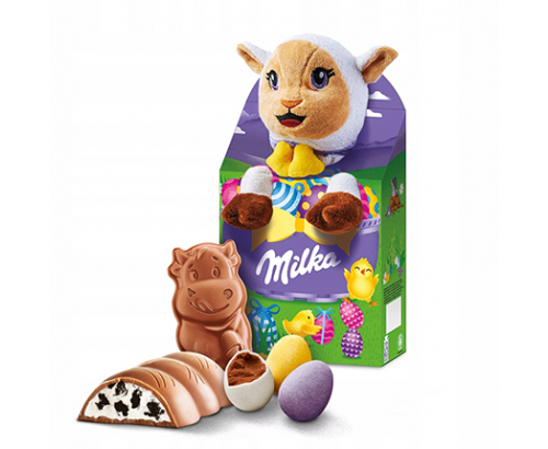 Милка плюшена играчка с шоколадови продукти 96г Милка плюшена играчка с шоколадови продукти 96г