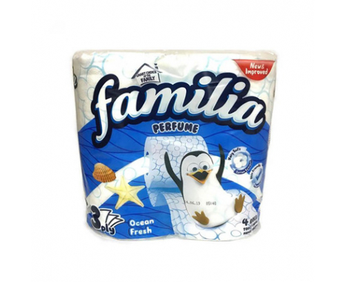 Тоалетна хартия Фамилия 4бр Океан Фреш Тоалетна хартия Фамилия 4бр Океан Фреш