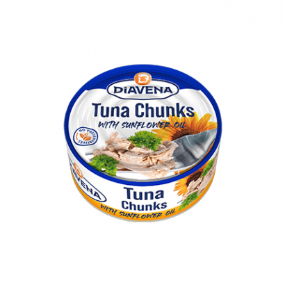 Риба тон филе Диавена 160г на късове в растителна мазнина