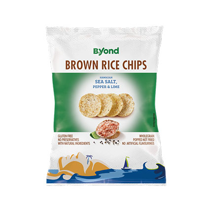 Оризов чипс Бийонд 60г Хавайска сол и лайм Оризов чипс Бийонд 60г Хавайска сол и лайм