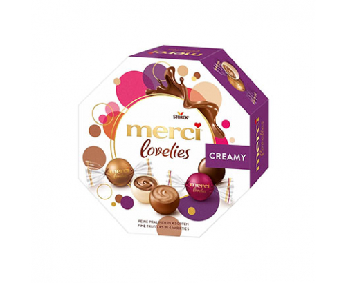 Шоколадови бонбони Мерси Ловлис 185г Крийми 15бр Шоколадови бонбони Мерси Ловлис 185г Крийми 15бр