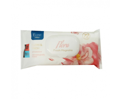 Влажни кърпи Евент Фреш 72бр Магнолия Влажни кърпи Евент Фреш 72бр Магнолия