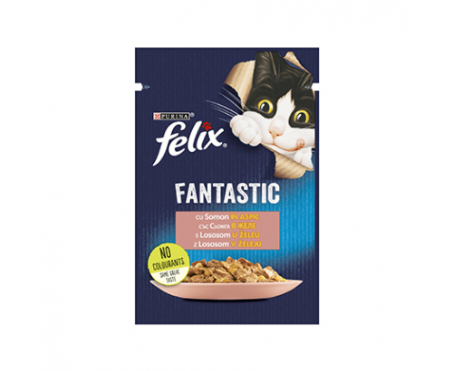 Храна за котки Феликс Фантастик 85г Пауч Сьомга