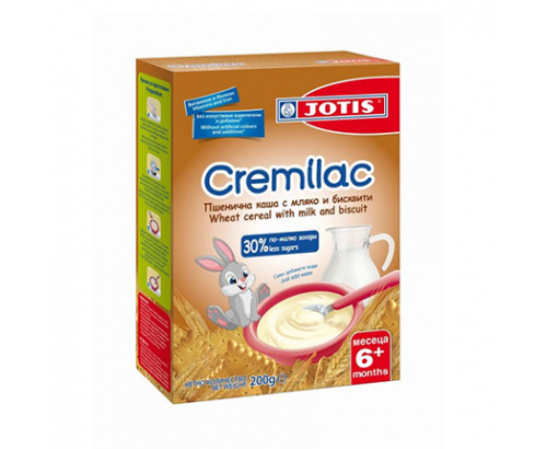 Пшенична каша Йотис Кремилак 200г С мляко и бисквити Пшенична каша Йотис Кремилак 200г С мляко и бисквити