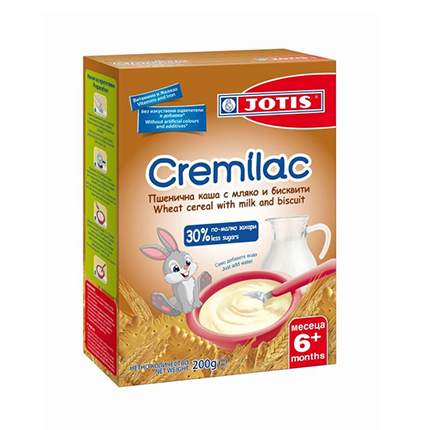Пшенична каша Йотис Кремилак 200г С мляко и бисквити