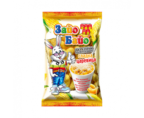 Пшенични пръчици Зайо Байо 60г Сладка царевица Пшенични пръчици Зайо Байо 60г Сладка царевица