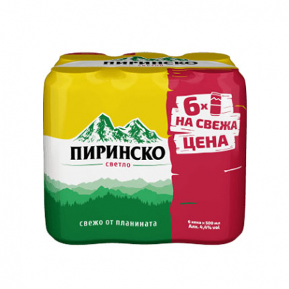 Бира Пиринско 6х500мл кен