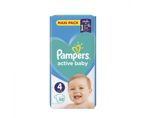 Бебешки пелени Памперс 58бр Туистър Макси Бебешки пелени Памперс 58бр Туистър Макси