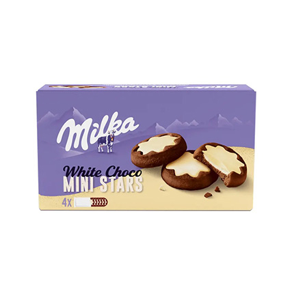 Бисквити Милка 150г Бял Шоко Минис