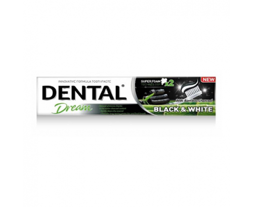 Паста за зъби Дентал Дрийм 100мл Черно и бяло
