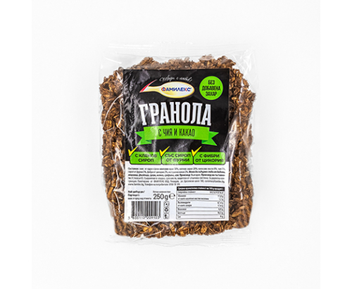 Гранола Фамилекс 250г Чия и какао Гранола Фамилекс 250г Чия и какао
