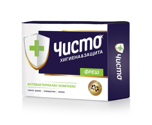 Антибактериален сапун Чисто 90г Фреш Антибактериален сапун Чисто 90г Фреш